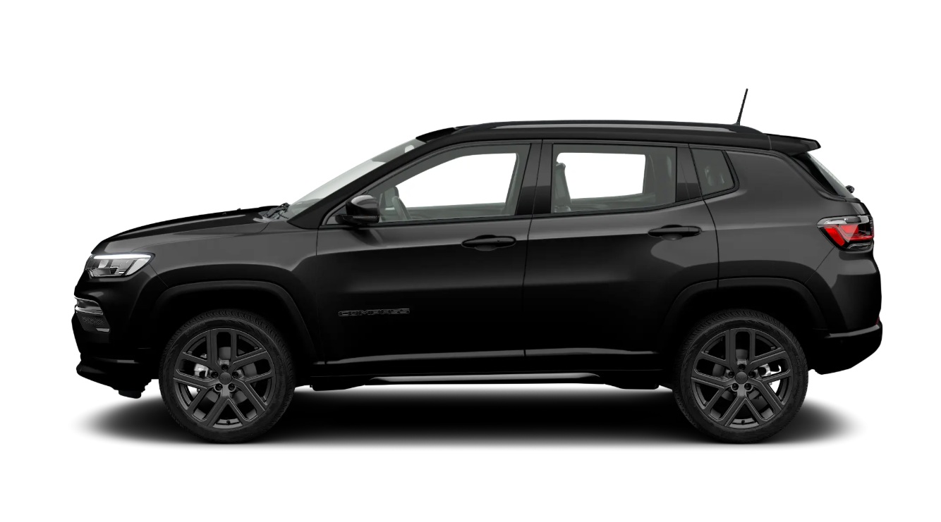 A sleek black SUV with modern design features showcased from the side.