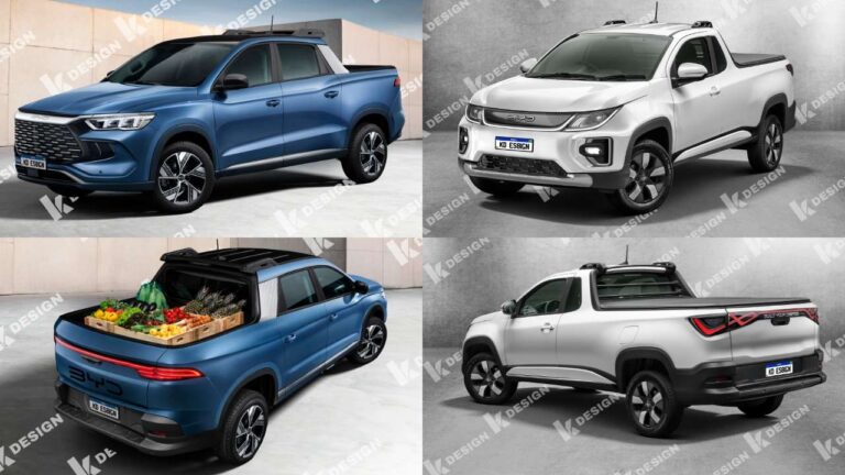Projeção: como seriam as picapes da BYD anti-Fiat Toro e Strada