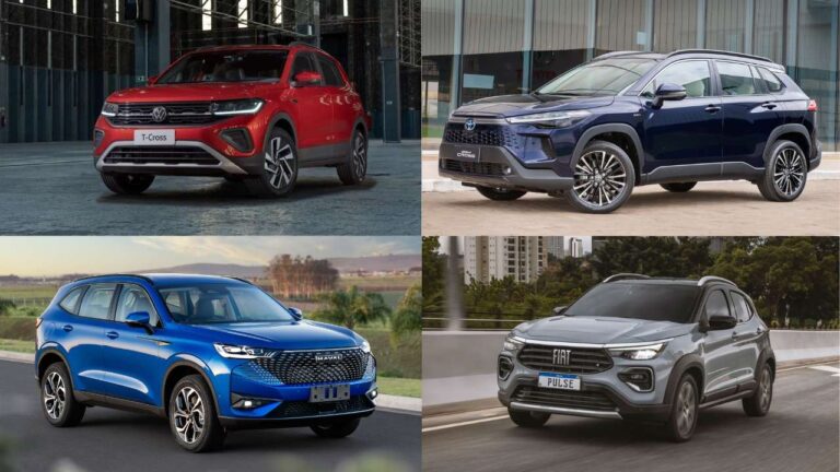 SUVs em julho: T-Cross, Corolla Cross, Pulse e H6 lideram suas categorias