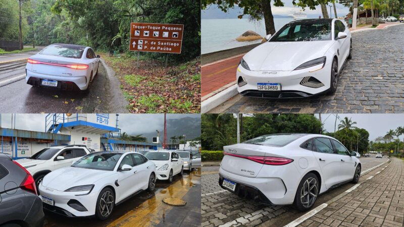 BYD Seal vai e volta de SP a Ilhabela com uma única carga – e pegou chuva
