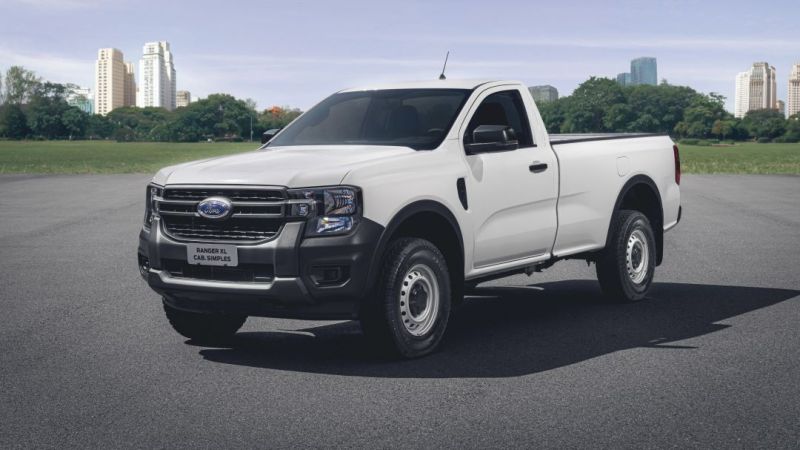 Ford Ranger XL 2026 chega com Cabine Simples, Chassi e câmbio automático