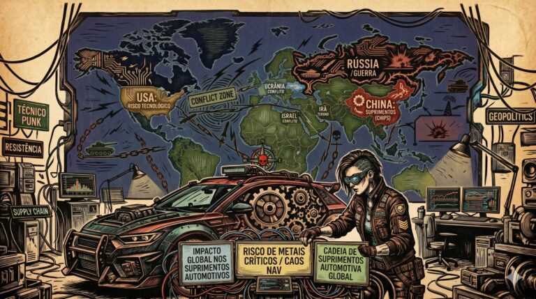 Da guerra ao carro: conflitos globais estão redesenhando a tecnologia automotiva
