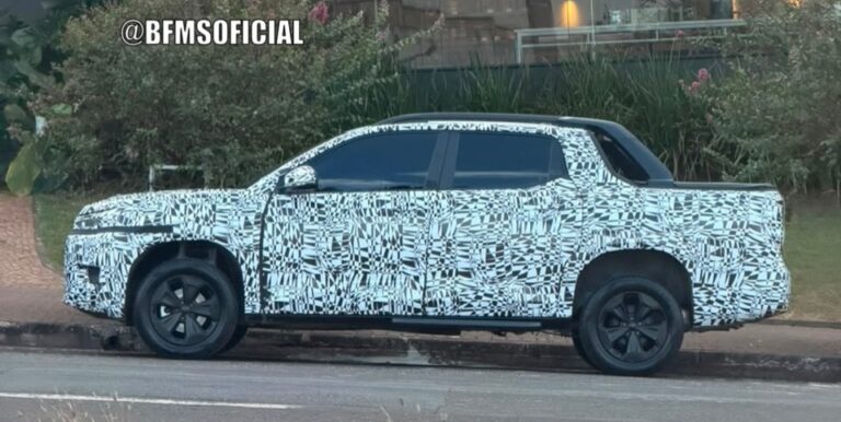 Volkswagen Tukan: novo flagra mostra mais detalhes da picape híbrida