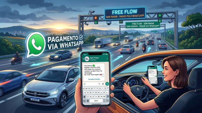 Sem Parar lança canal com IA no WhatsApp para evitar golpes no pedágio free flow