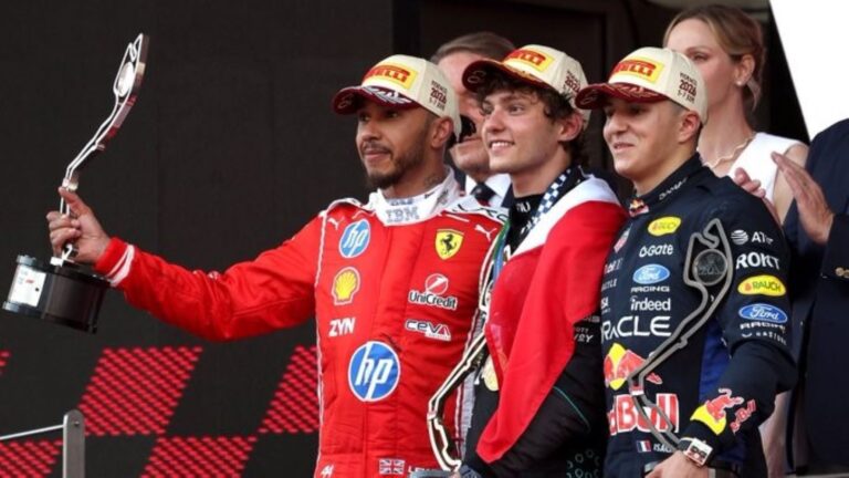 GP de Mônaco: Antonelli, Hamilton e Hadjar fazem pódio que desafia o tempo da F1